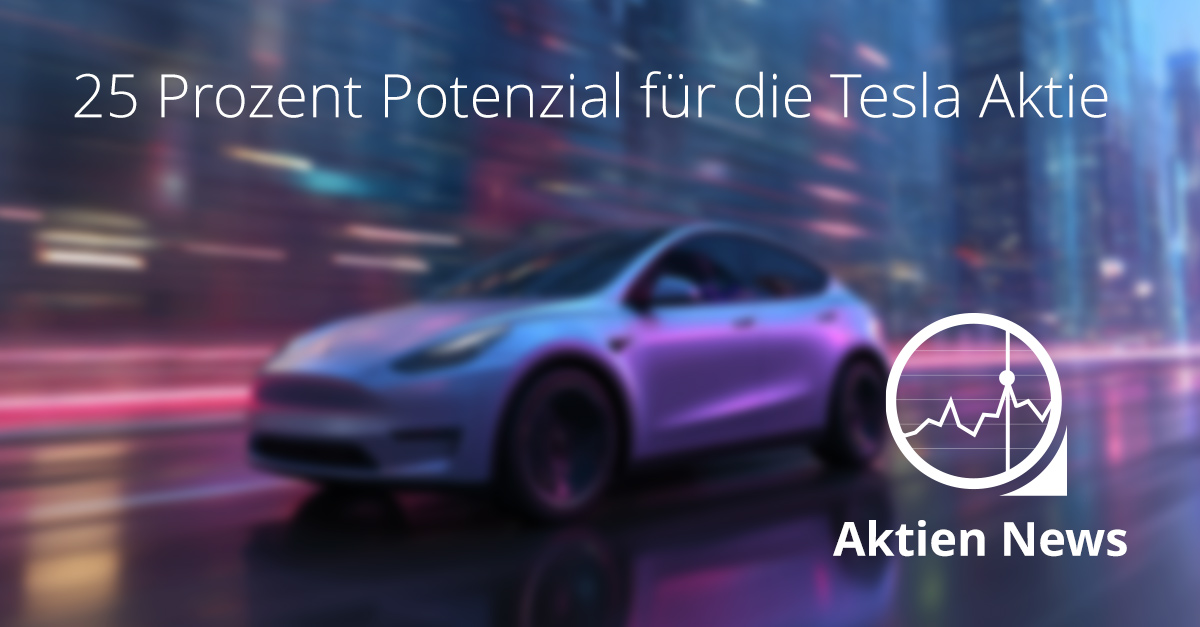 Ein autonom fahrender Tesla in einer futurischen Stadt mit leuchtenden Datenlinien, sinnbildlich für Robotaxis und FSD Technologie.