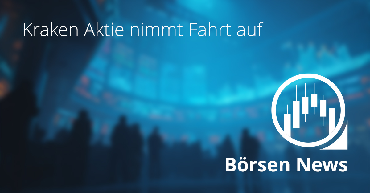 Darstellung der Kryptobörse Kraken vor einem möglichen Börsengang an der New Yorker Börse mit digitalen Kursgrafiken.