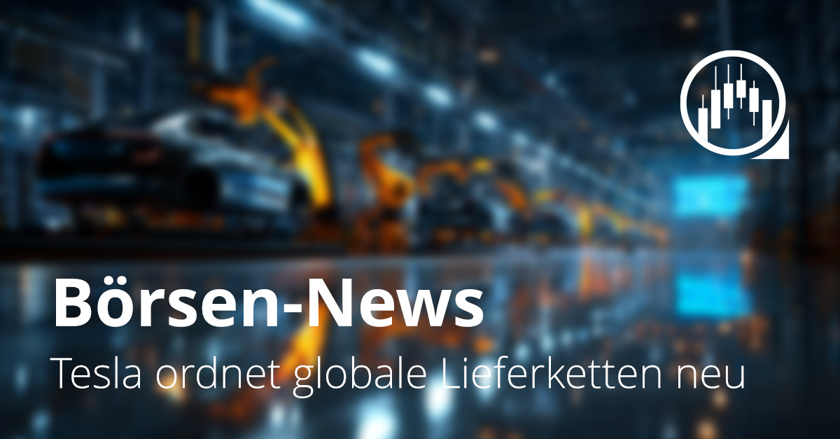 Robotergesteuerte Produktion in einer E-Auto-Fabrik steht für Teslas Umbau der Lieferketten