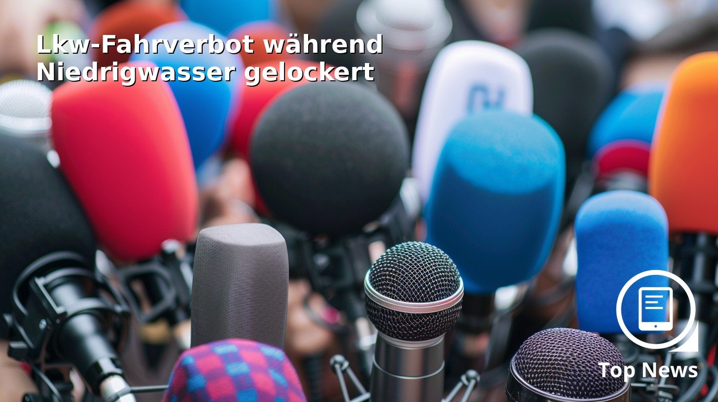 Bundesländer lockern Lkw-Fahrverbot wegen Niedrigwasser